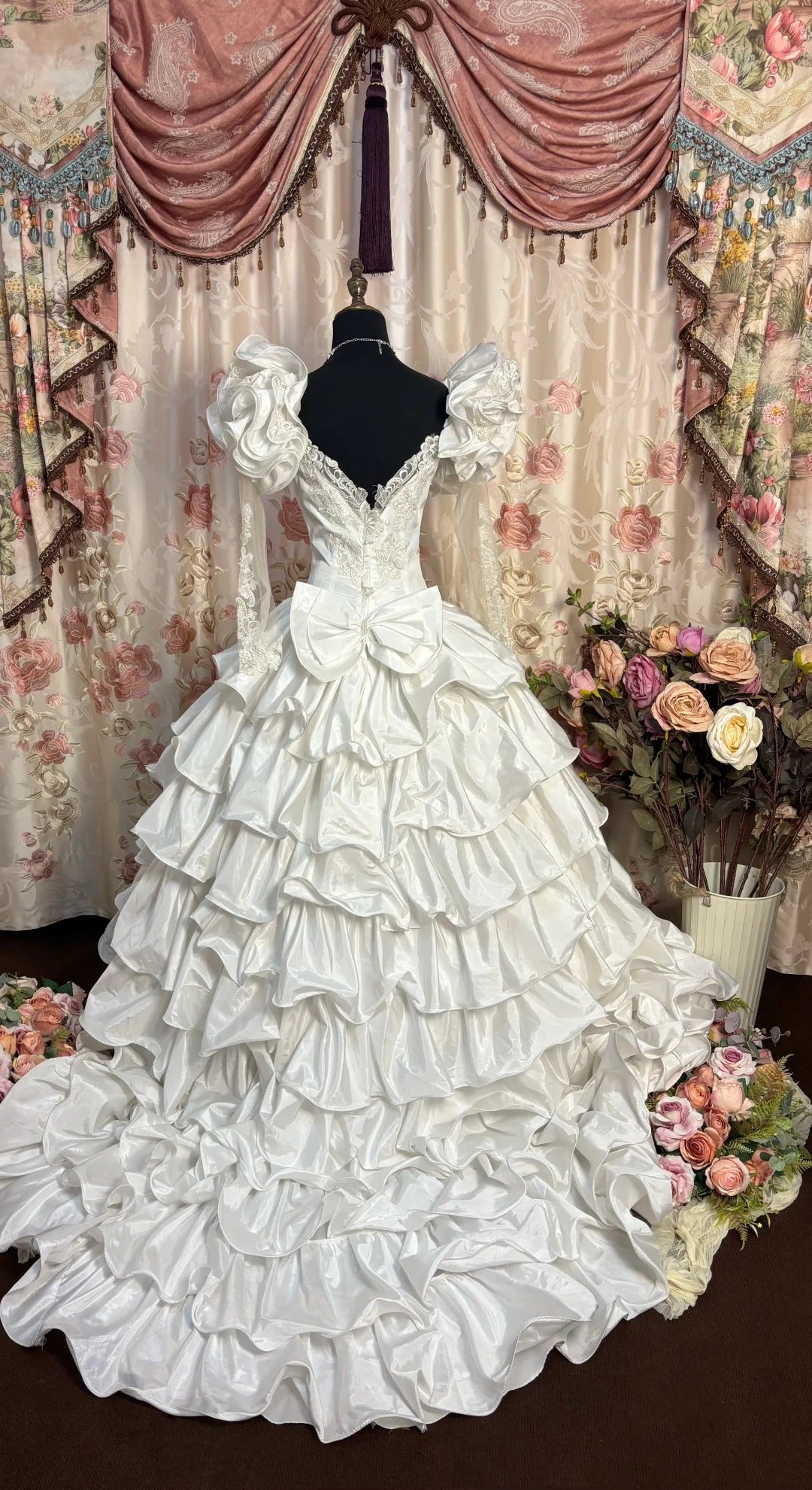 A Line Long Elegant Wedding Dresses Princess Bridal Gown