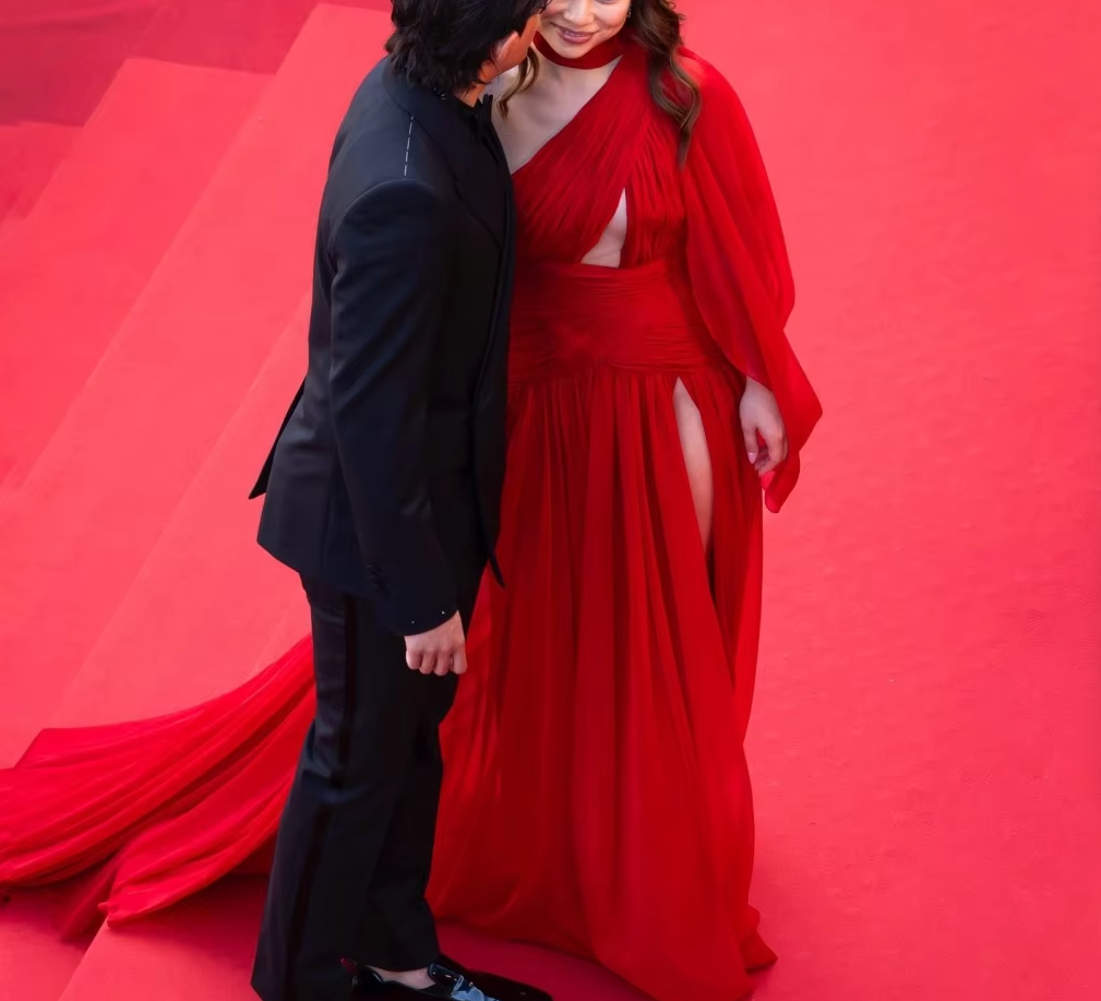 Red Evening Dress, Side Slit Party Dress For Women - Fashionpara