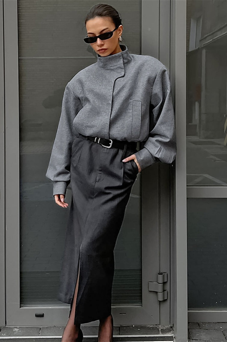 Stylish Short Wool Blend Coat for Chic Winter Elegance