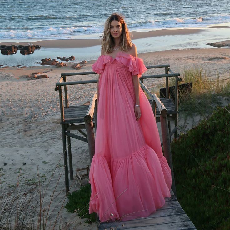 Pink long formal prom dress, long evening party Gown - Fashionpara