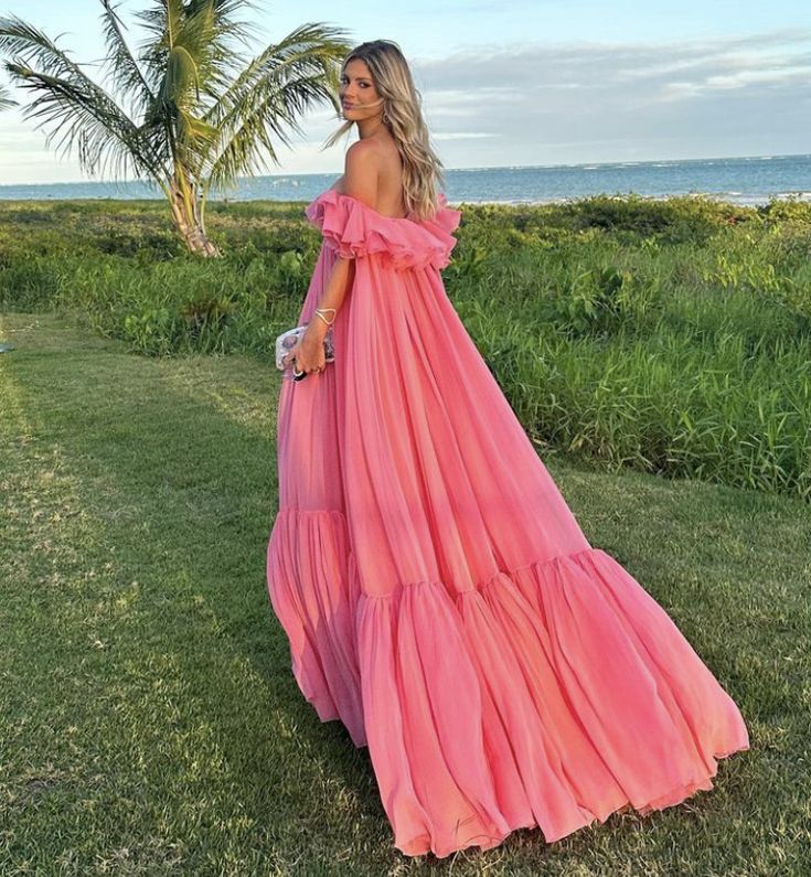 Pink long formal prom dress, long evening party Gown - Fashionpara