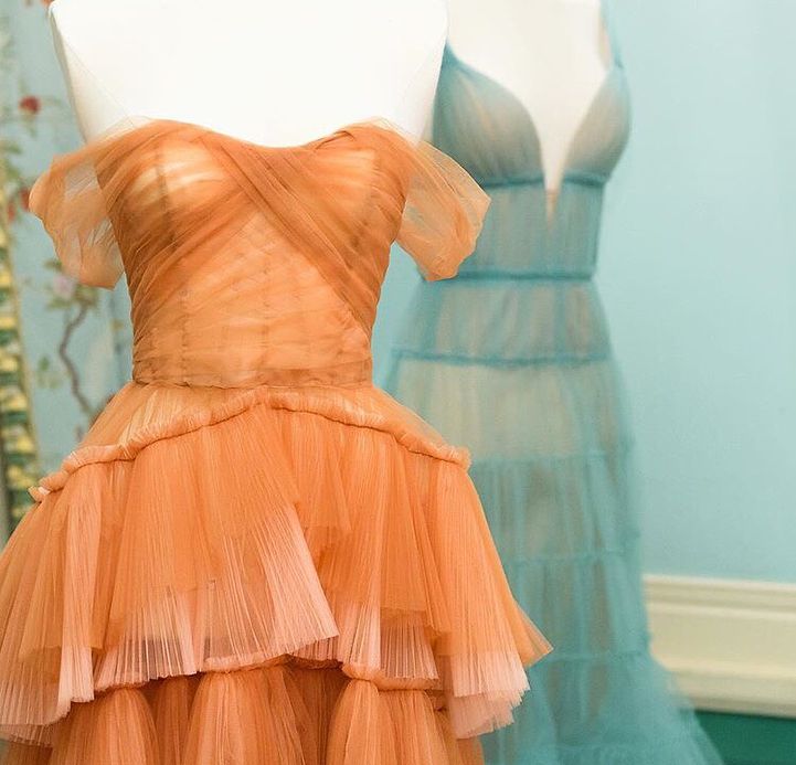 A-Line Princess sweetheart long prom dress, evening dress - Fashionpara