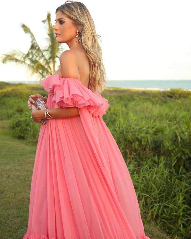 Pink long formal prom dress, long evening party Gown - Fashionpara