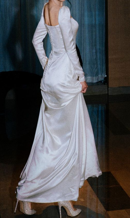 A line White Evening Dresses For Girls, Fashion Formal Gown - Fashionpara