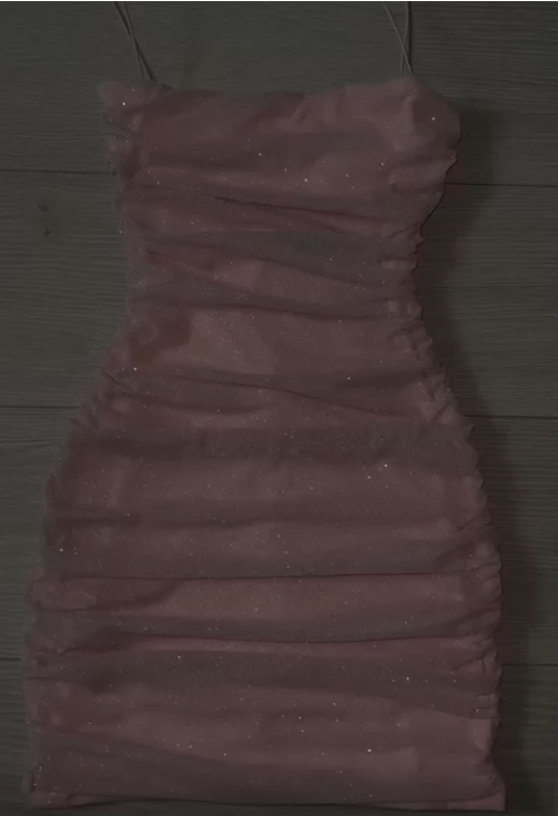 Shinny Pink Homecoming Dress Short Prom Party Gown - Fashionpara