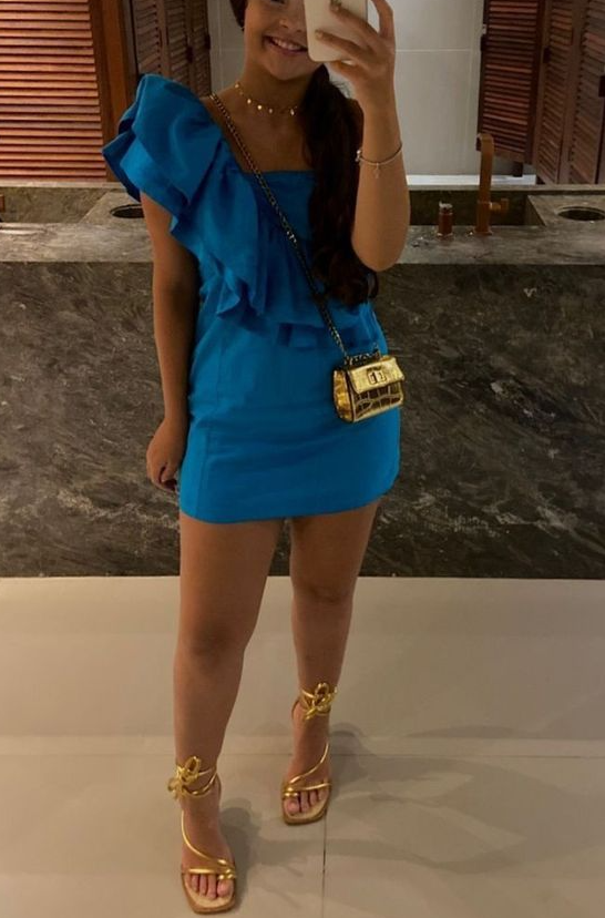 Blue Homecoming Dress Short Prom Party Gown - Fashionpara