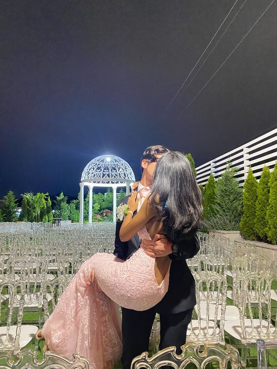 Pink Backless Mermaid Graduation Prom Dress Evening Party Dress - Fashionpara