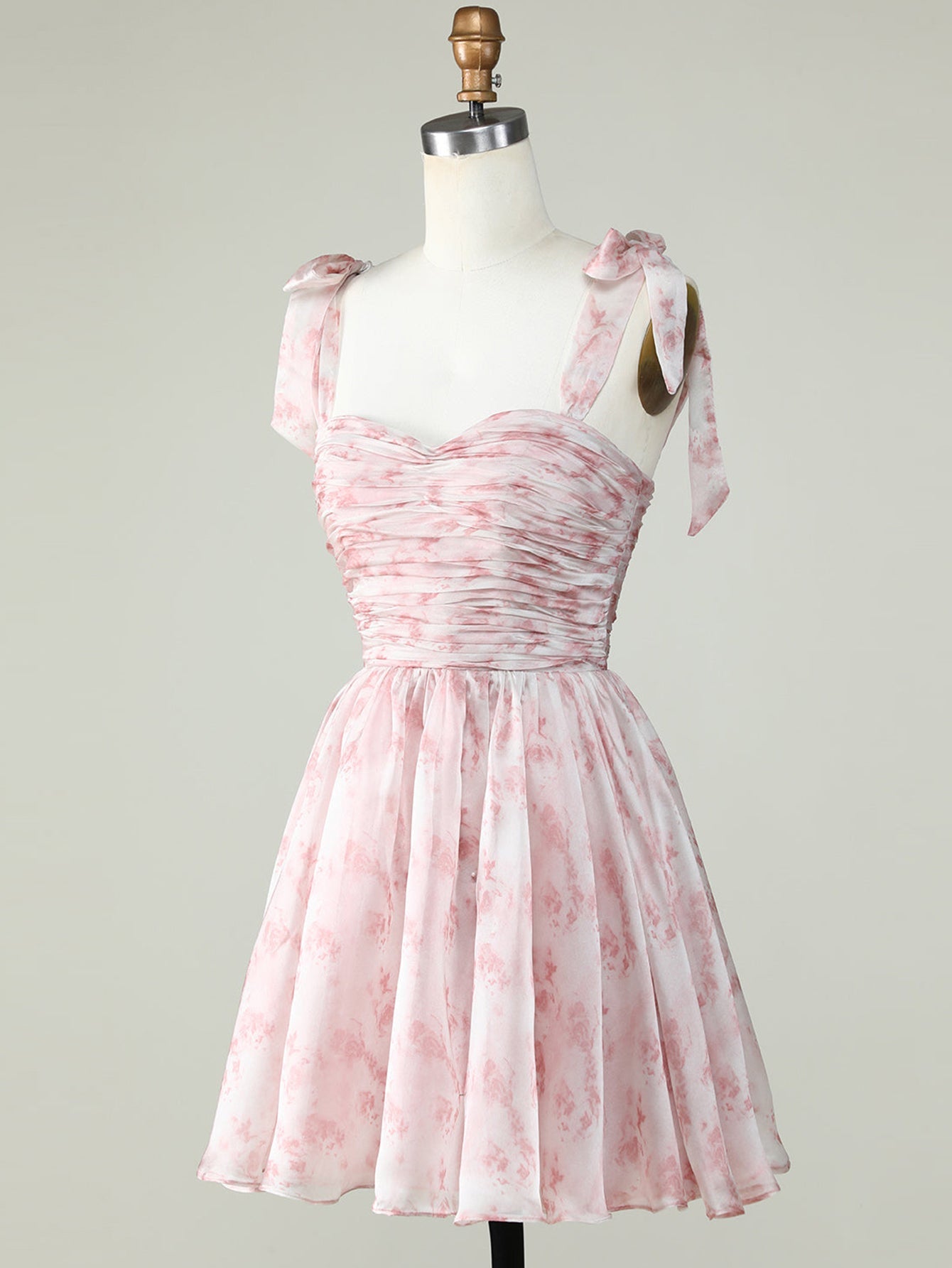 Blue A Line Lace Up Homecoming Dress - Fashionpara