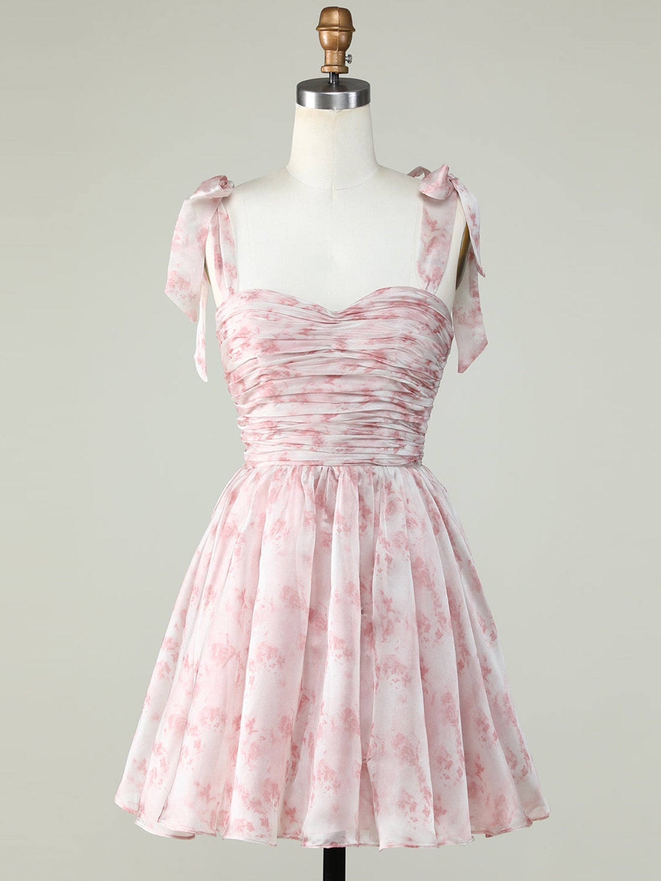 Blue A Line Lace Up Homecoming Dress - Fashionpara