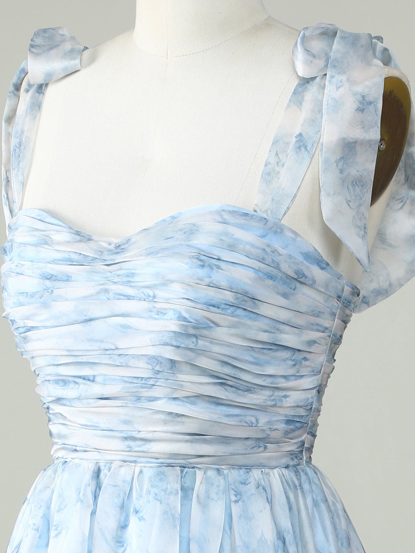 Blue A Line Lace Up Homecoming Dress - Fashionpara