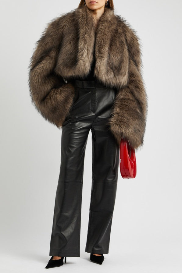 Chic Vintage Faux Fur Short Coat for Stylish Warmth