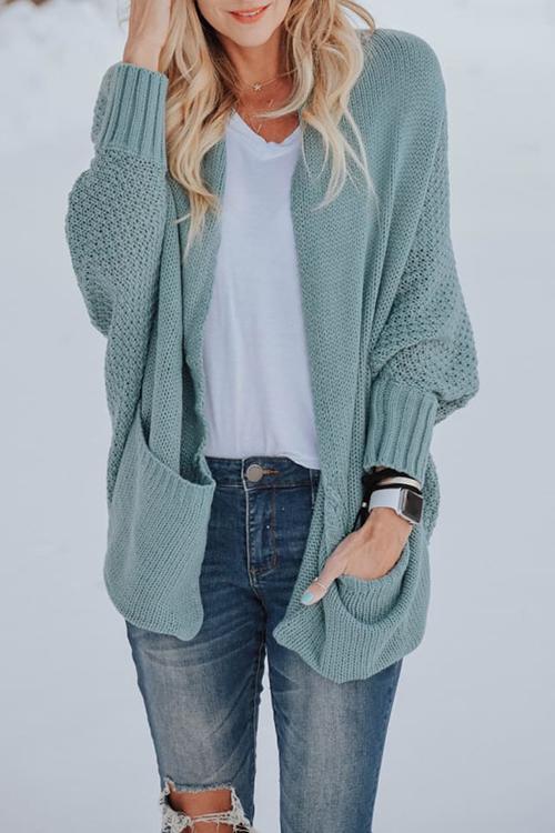 Florcoo Batwing Sleeve Sweater Cardigan for Effortless Style