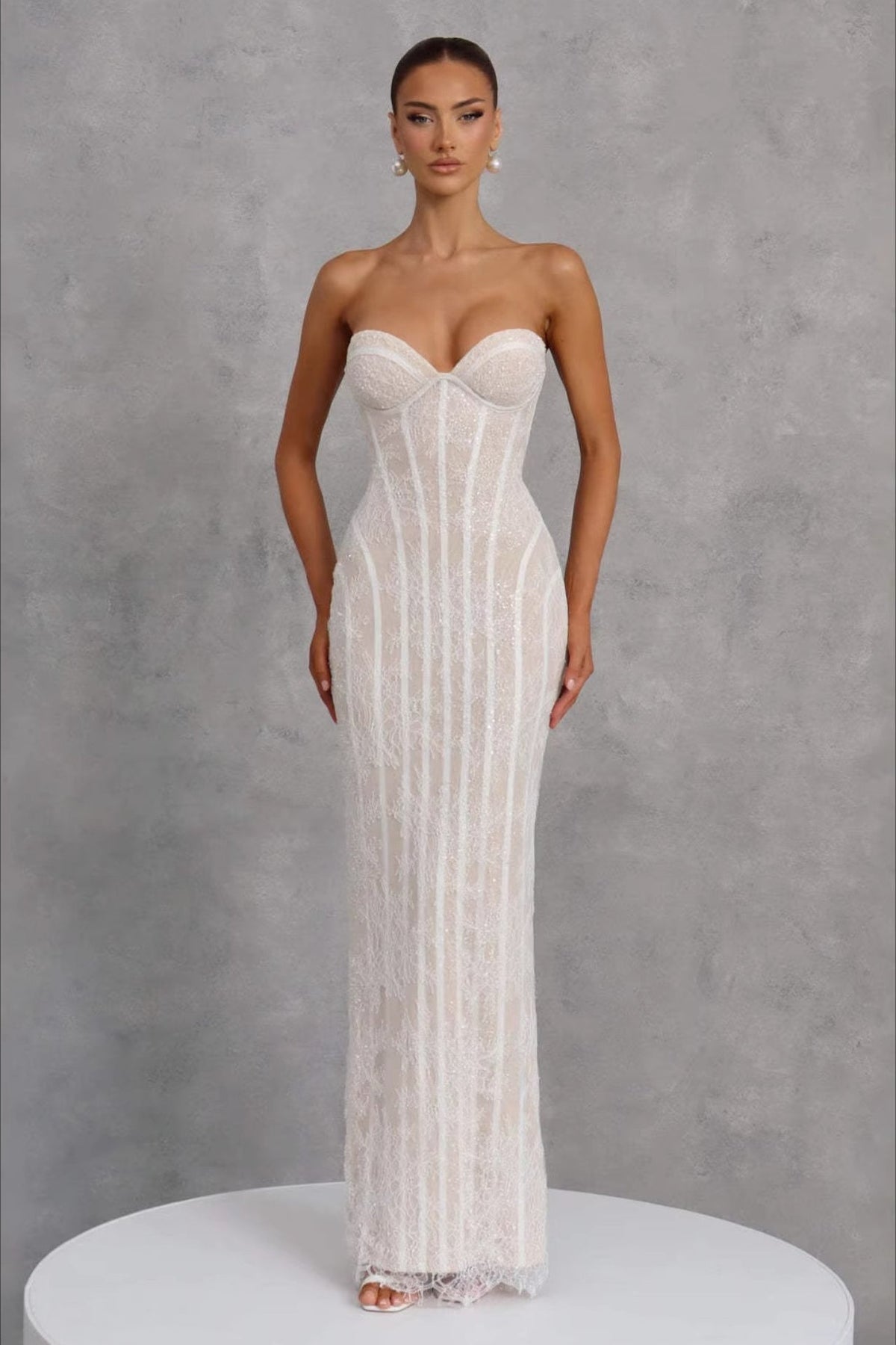 Embellished Strapless Sweetheart Mermaid Gown