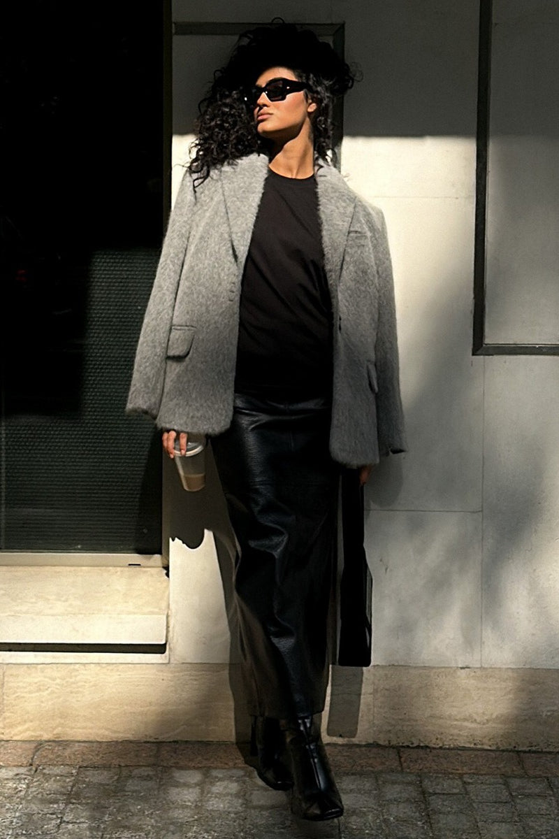 Plush Single Breasted Longline Blazer 10