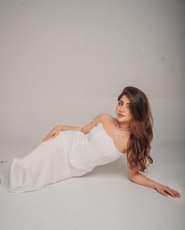 Strapless Ruched Draped Satin Column Maxi Dress