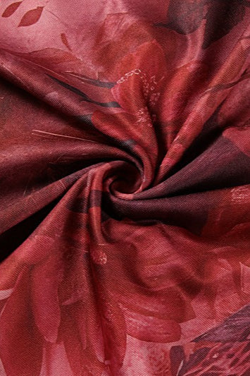 Vintage Floral Strapless Fitted Bodycon Maxi Dress