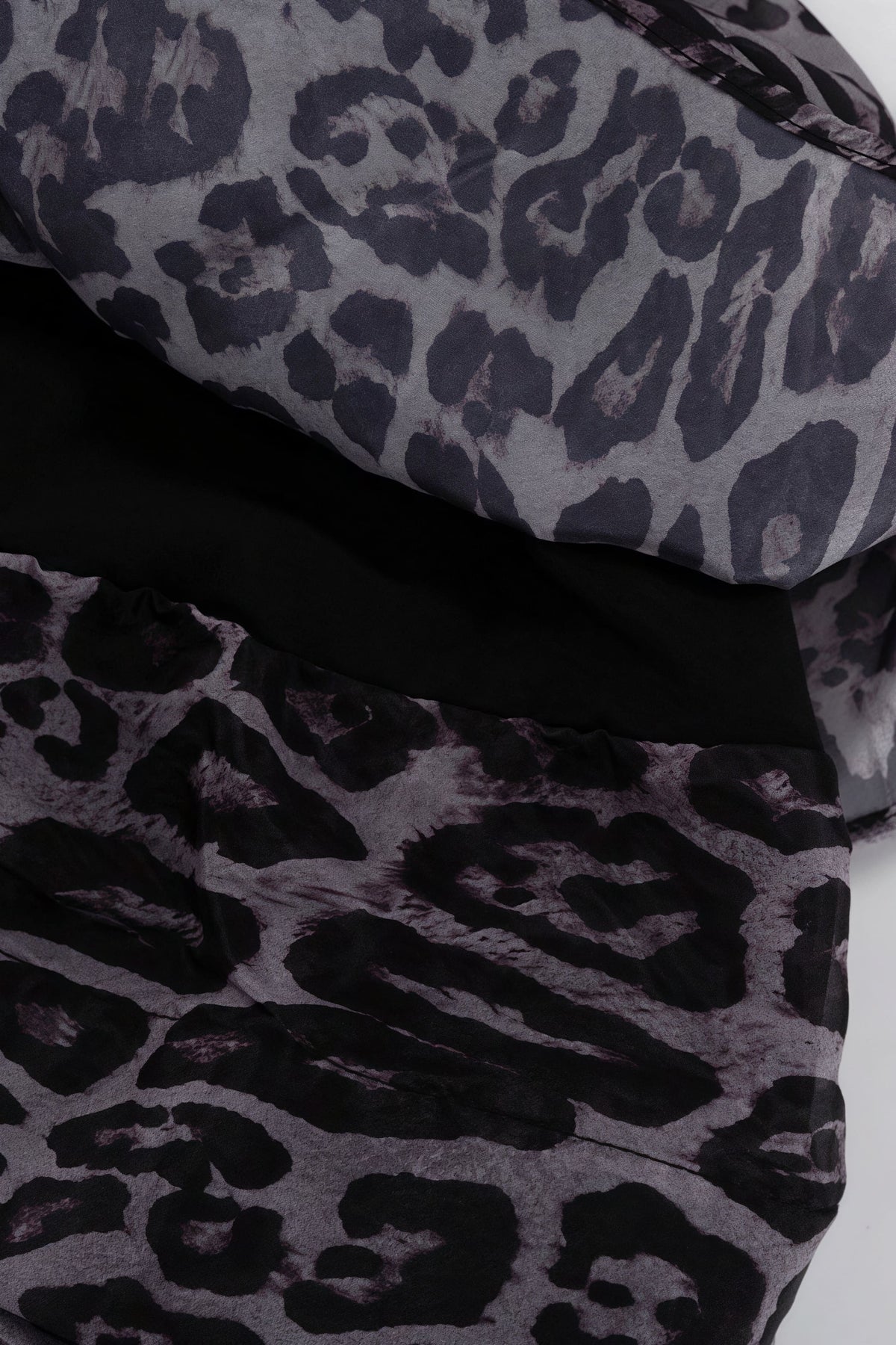 Chiffon Leopard Print Long Sleeve Mini Dress - View 7