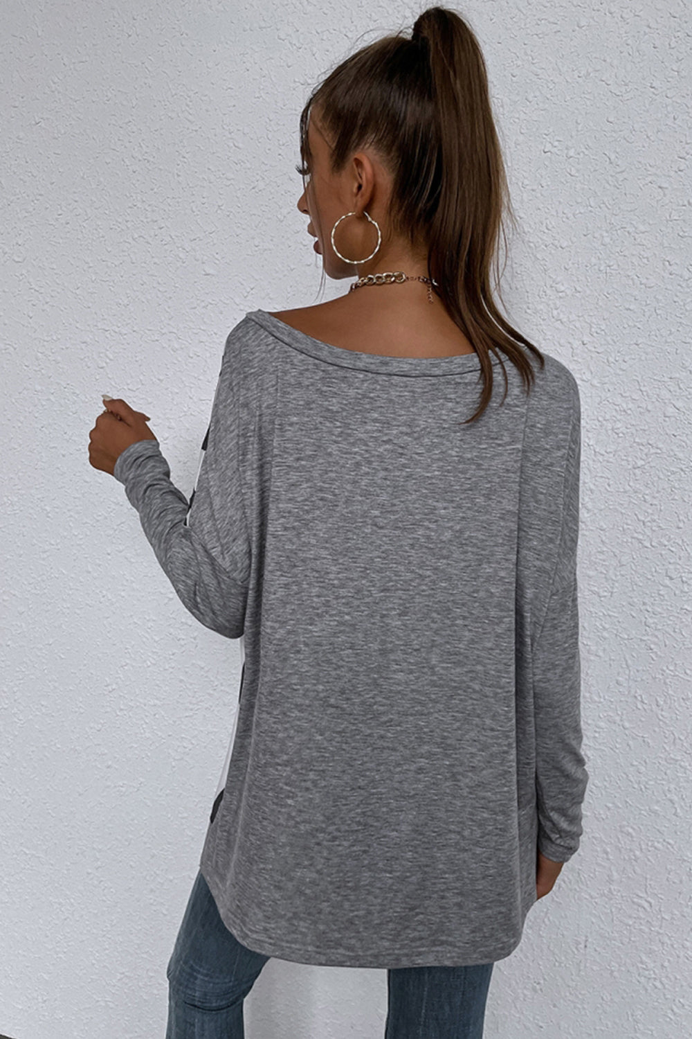 Leopard Print Patchwork T-Shirt