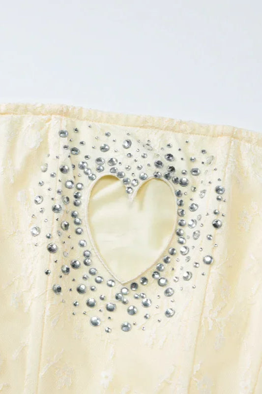Heart Cutout Strapless Mini Dress