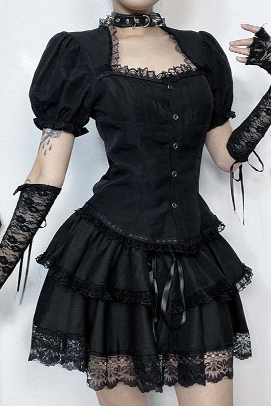 Elegant Lolita Ruffled Layer Blouse