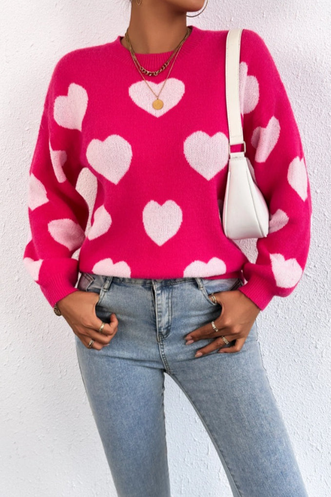 Love Heart Crewneck Sweater