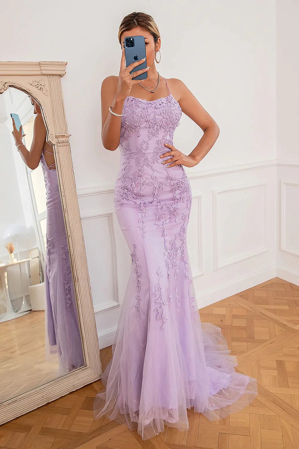 Yellow Mermaid Long Prom Dress with Appliques