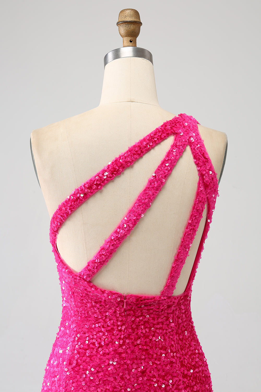 Sparkly Mermaid One Shoulder Sequins Prom Dress with Slit