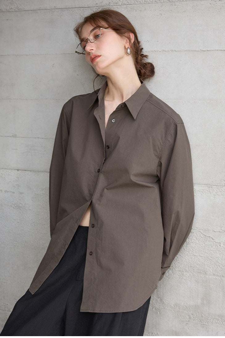 High Density Cotton Collared Blouse