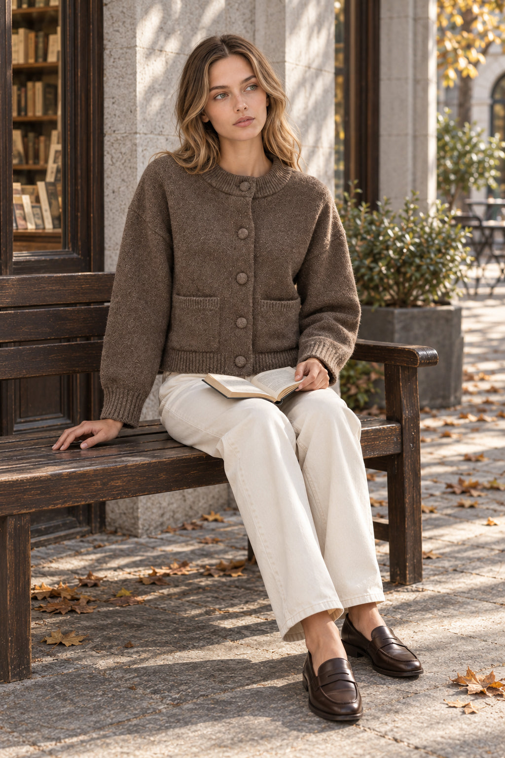 Fashionable Knit Cardigan Sweater