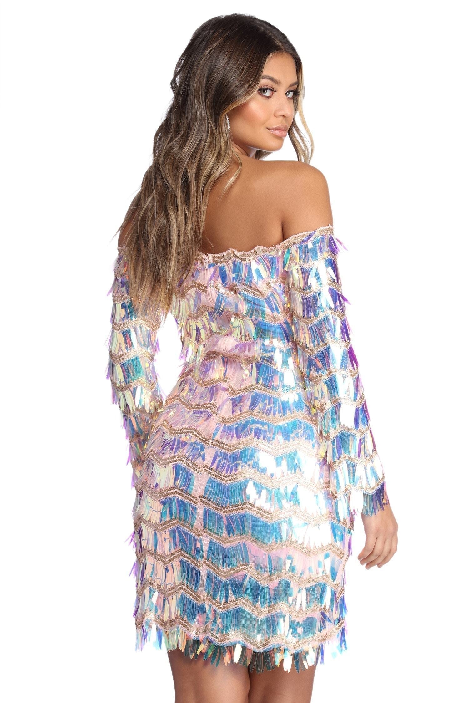 Sarai Formal Sequin Mini Dress - Fashionpara