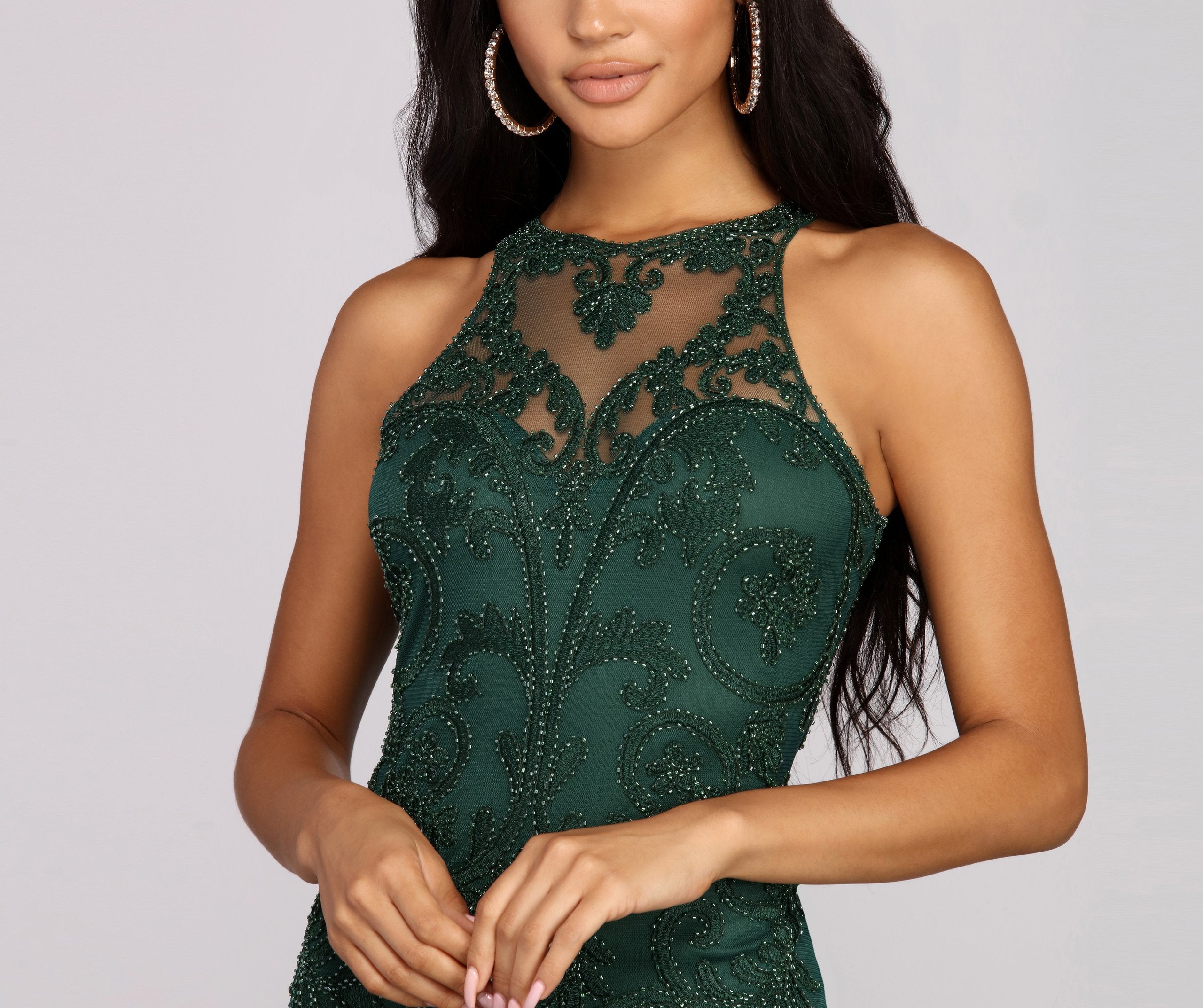 Brady Beaded Mini Dress - Fashionpara