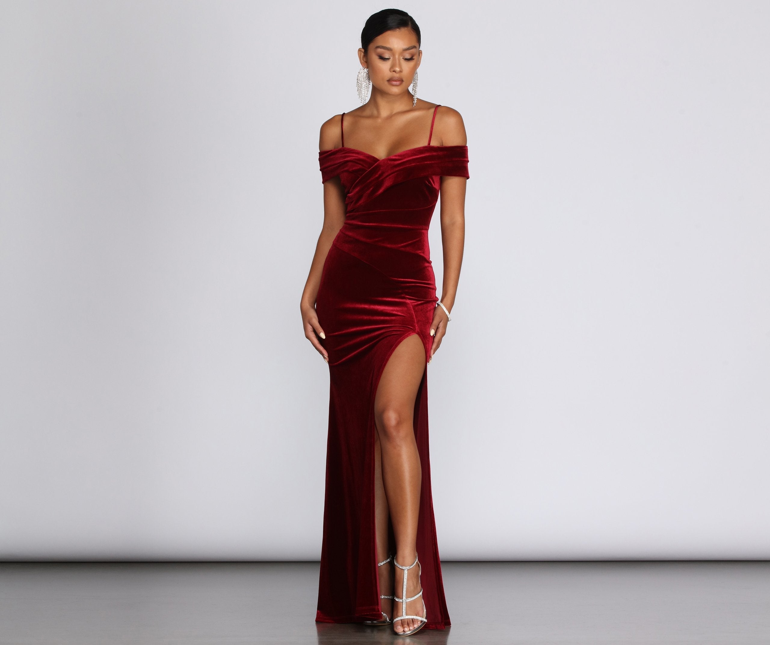 Christiana Velvet Formal Dress - Fashionpara