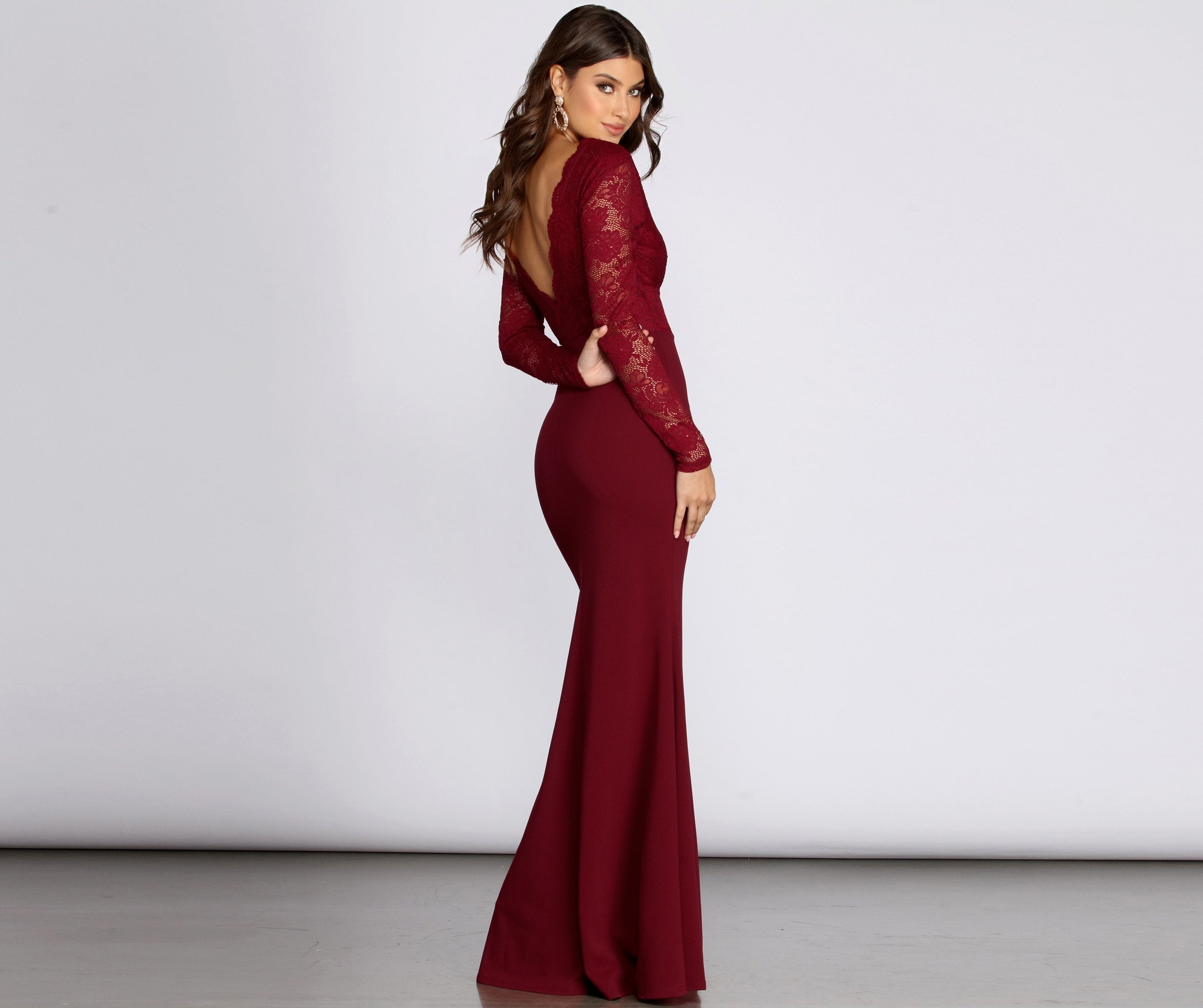 Luciana Formal Lace Mermaid Dress - Fashionpara
