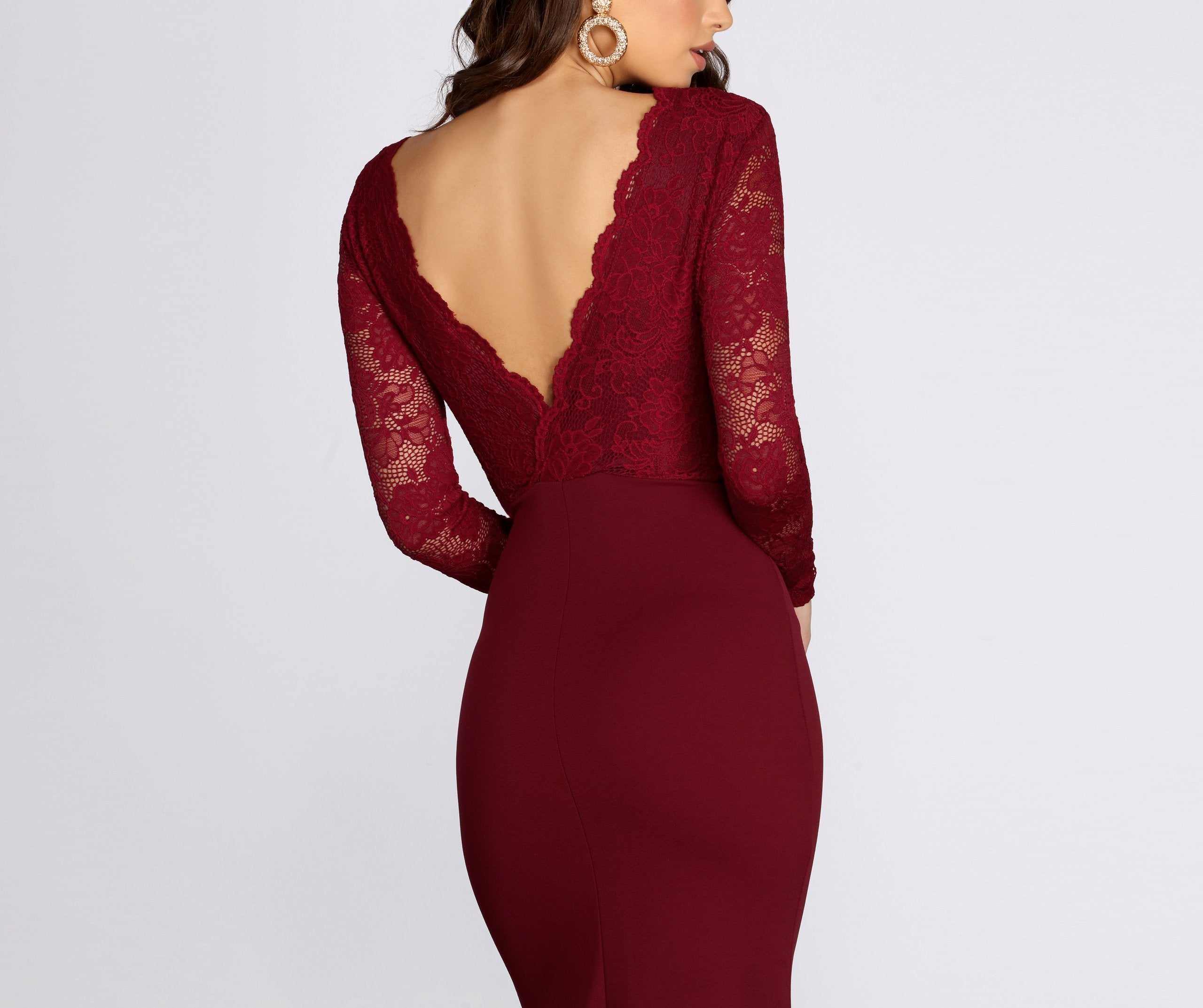 Luciana Formal Lace Mermaid Dress - Fashionpara