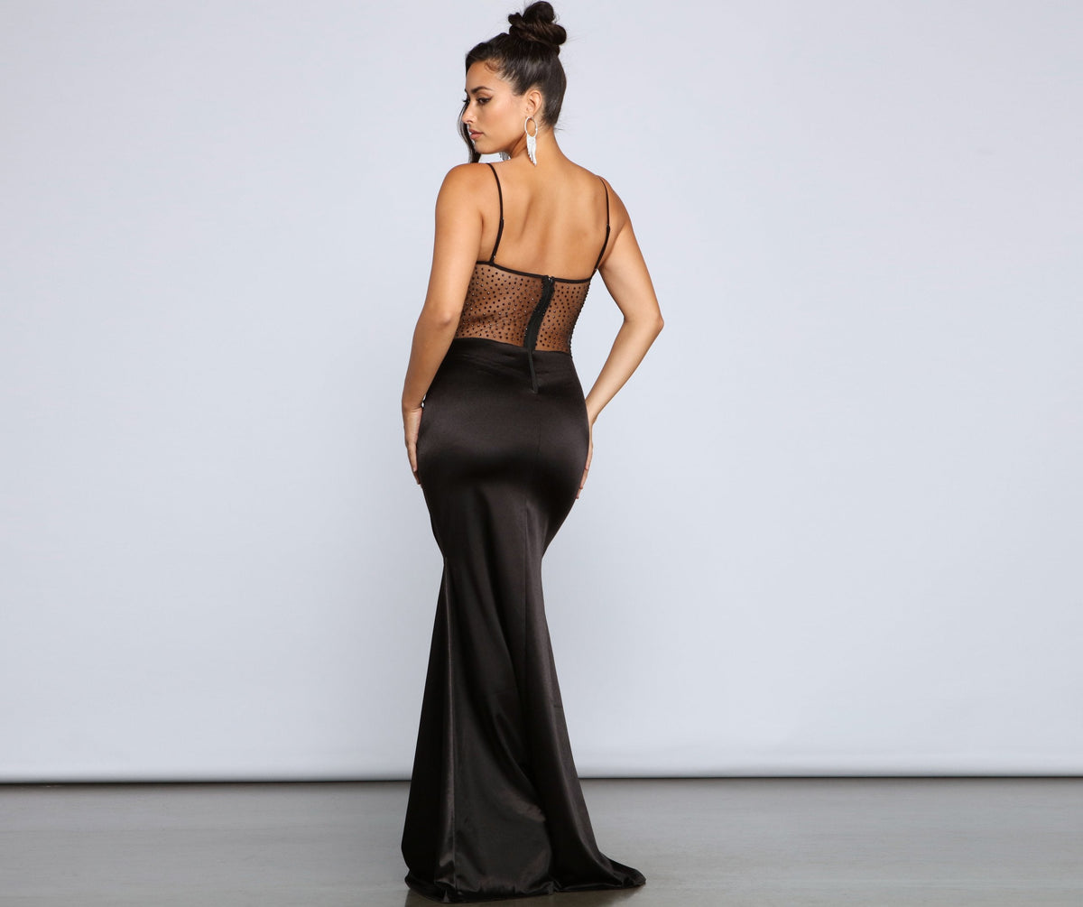 Satin Sweetheart Corset Bustier Mermaid Gown