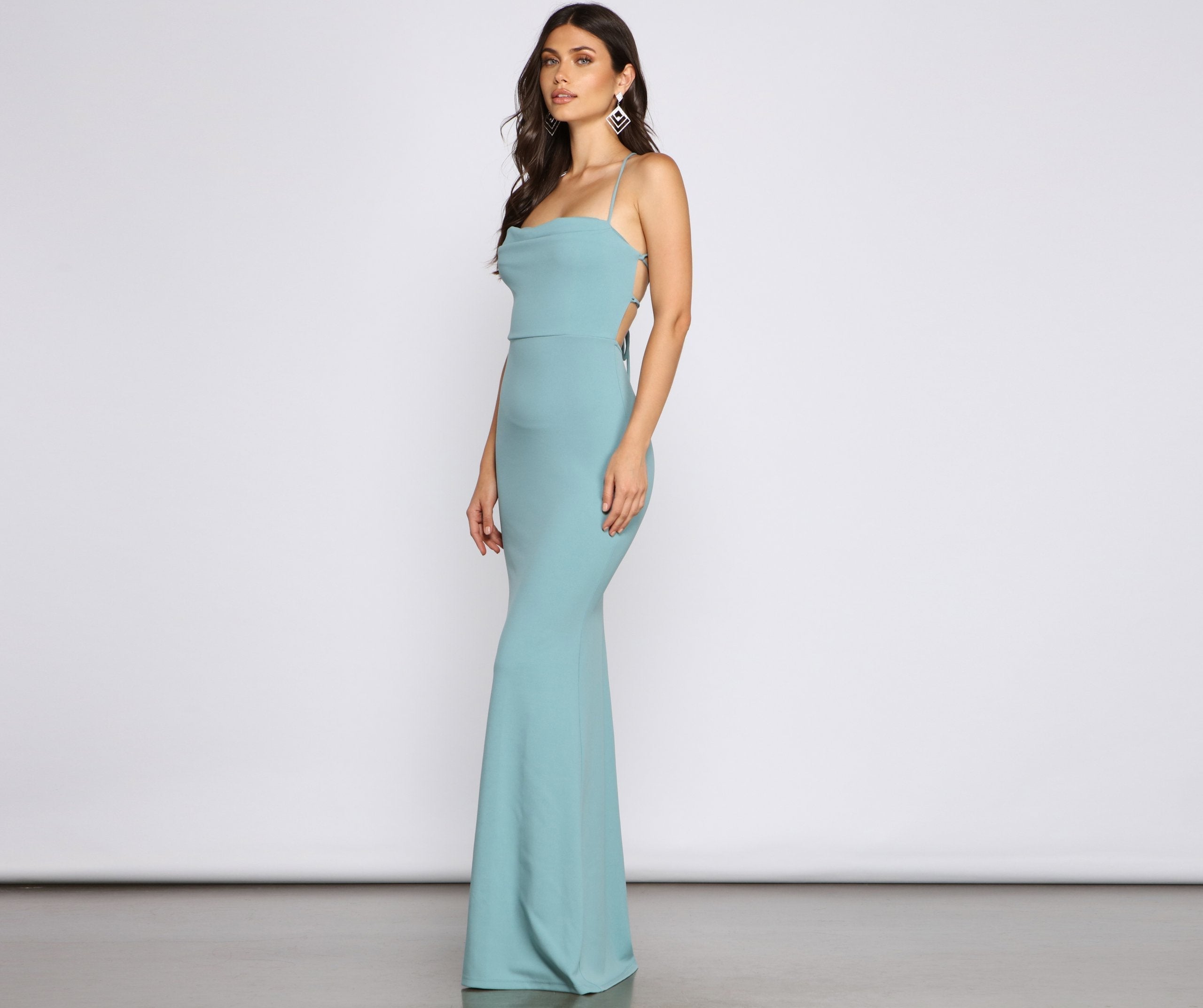 Claudette Formal Lace-Up Mermaid Dress