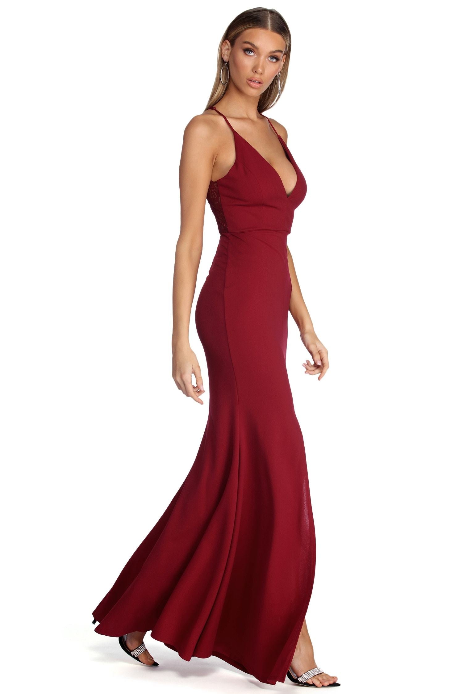 Clarisse Well Refined Lace Back Dress - Fashionpara