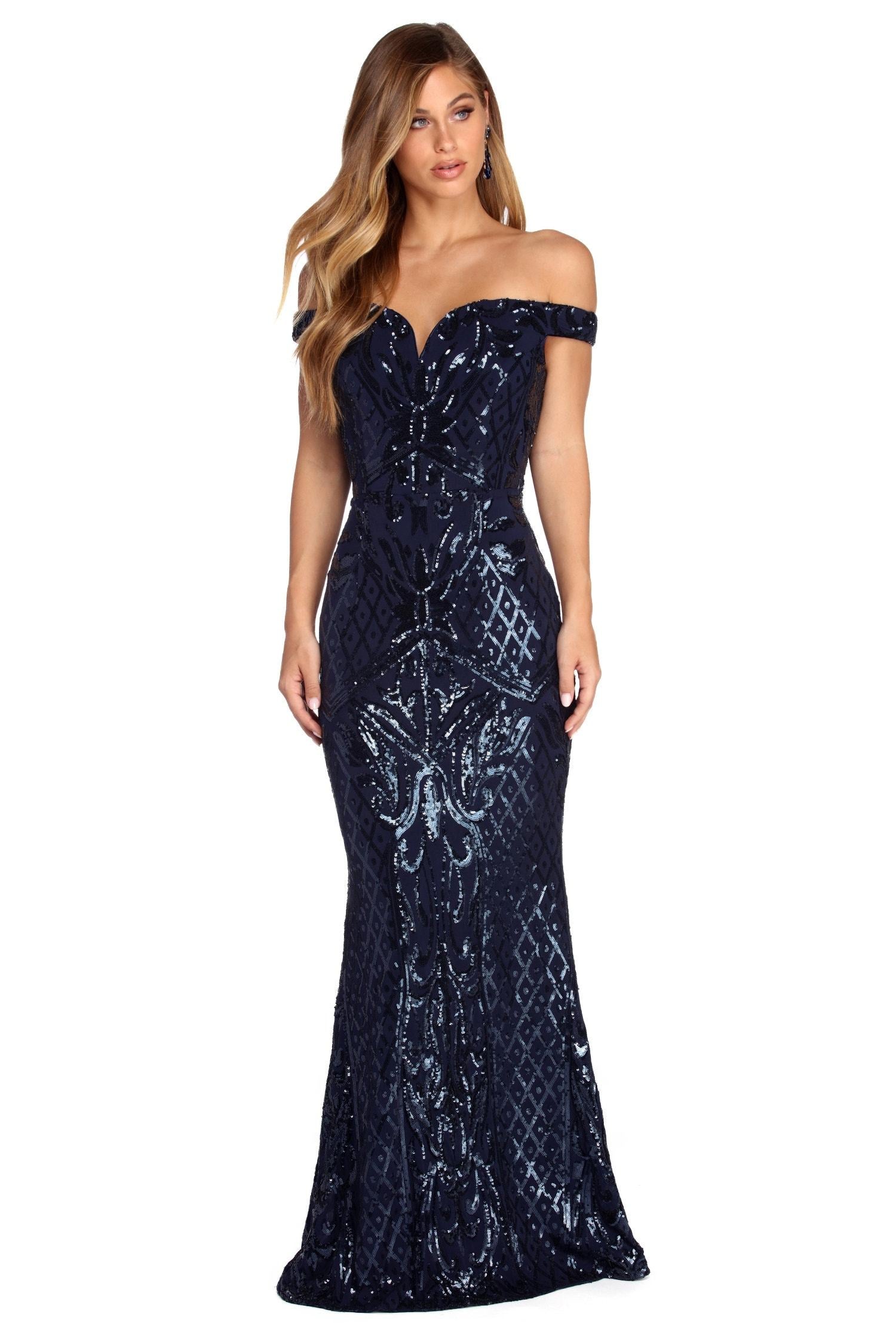 Cara Formal Sweetheart Sequin Dress - Fashionpara