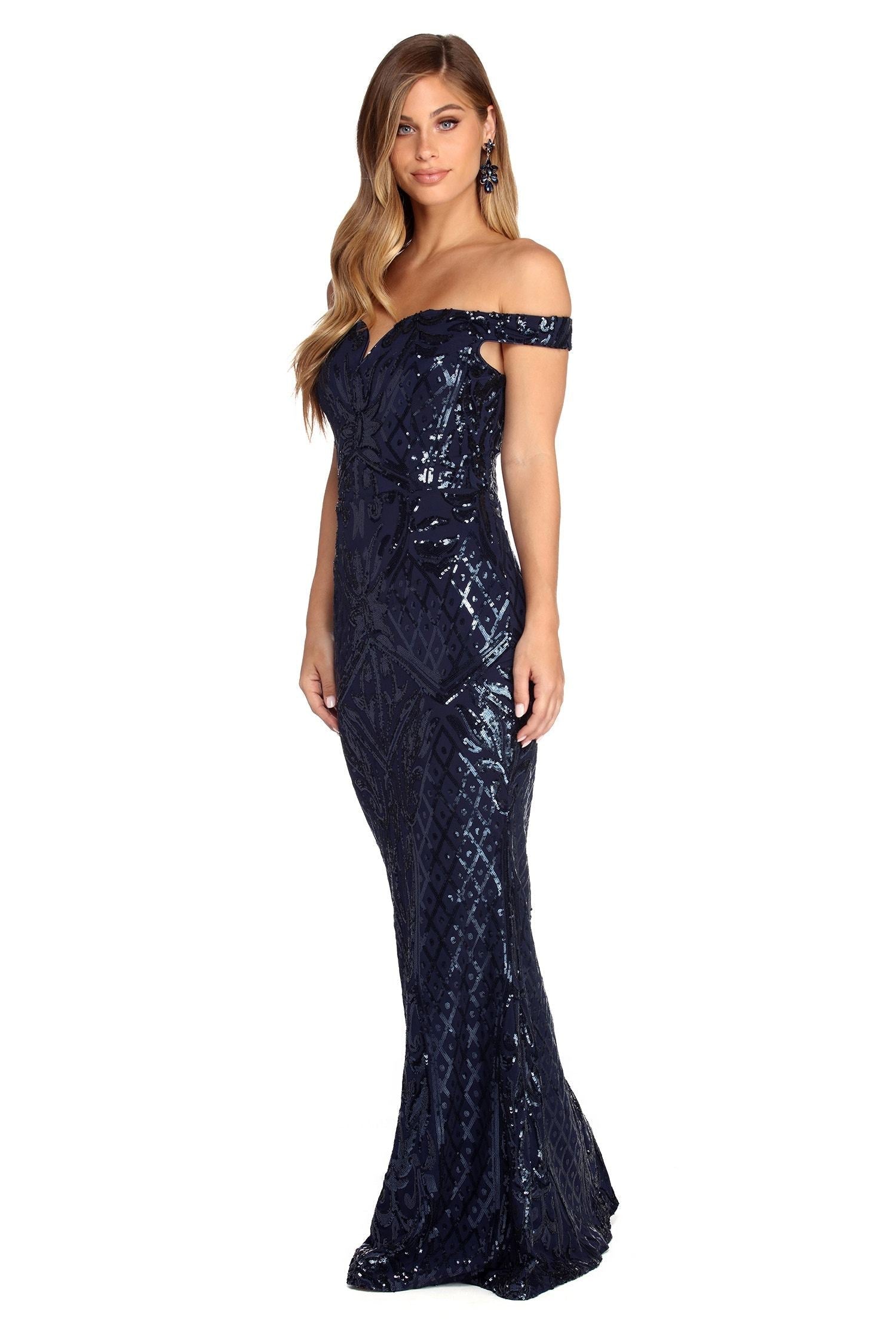 Cara Formal Sweetheart Sequin Dress - Fashionpara