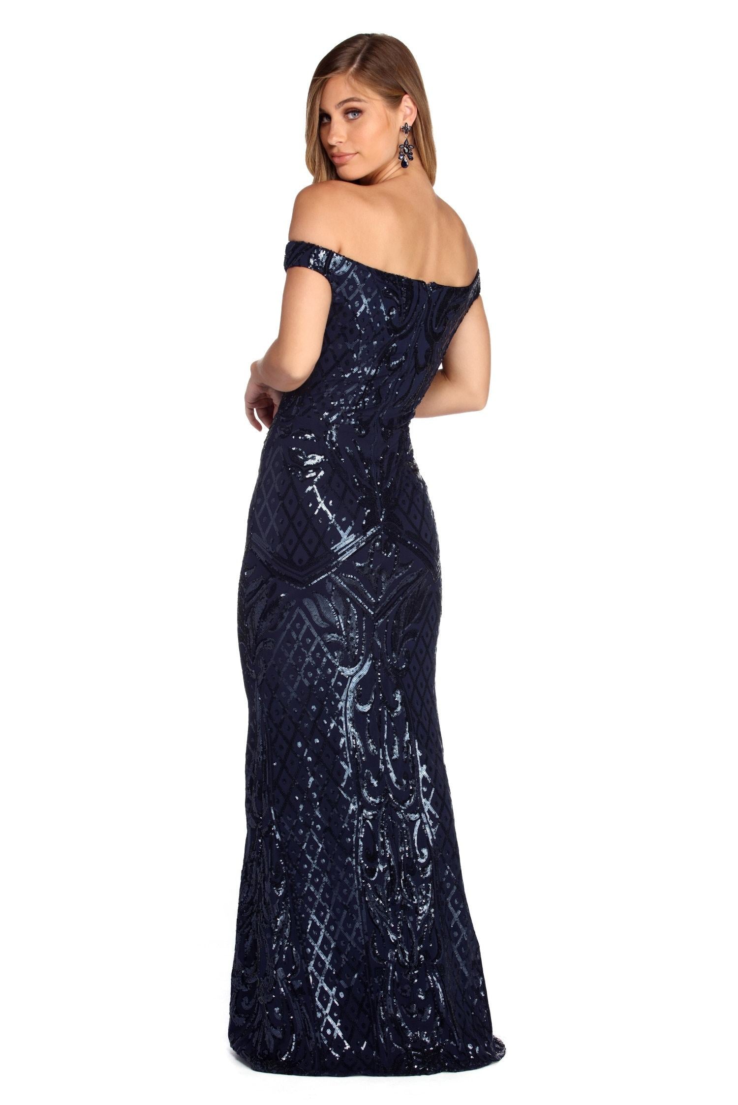 Cara Formal Sweetheart Sequin Dress - Fashionpara