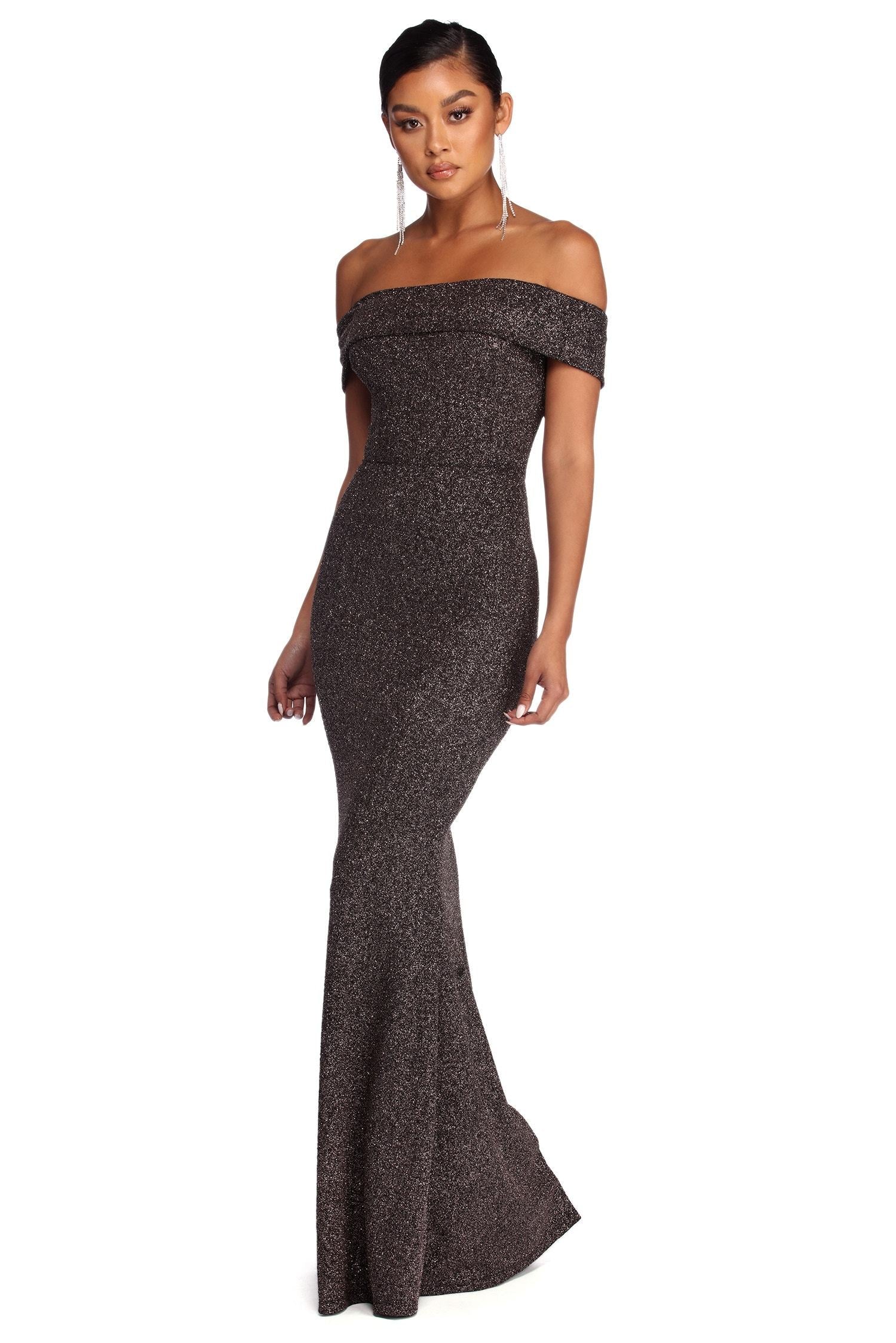 Brooklyn Formal Glitter Dress - Fashionpara