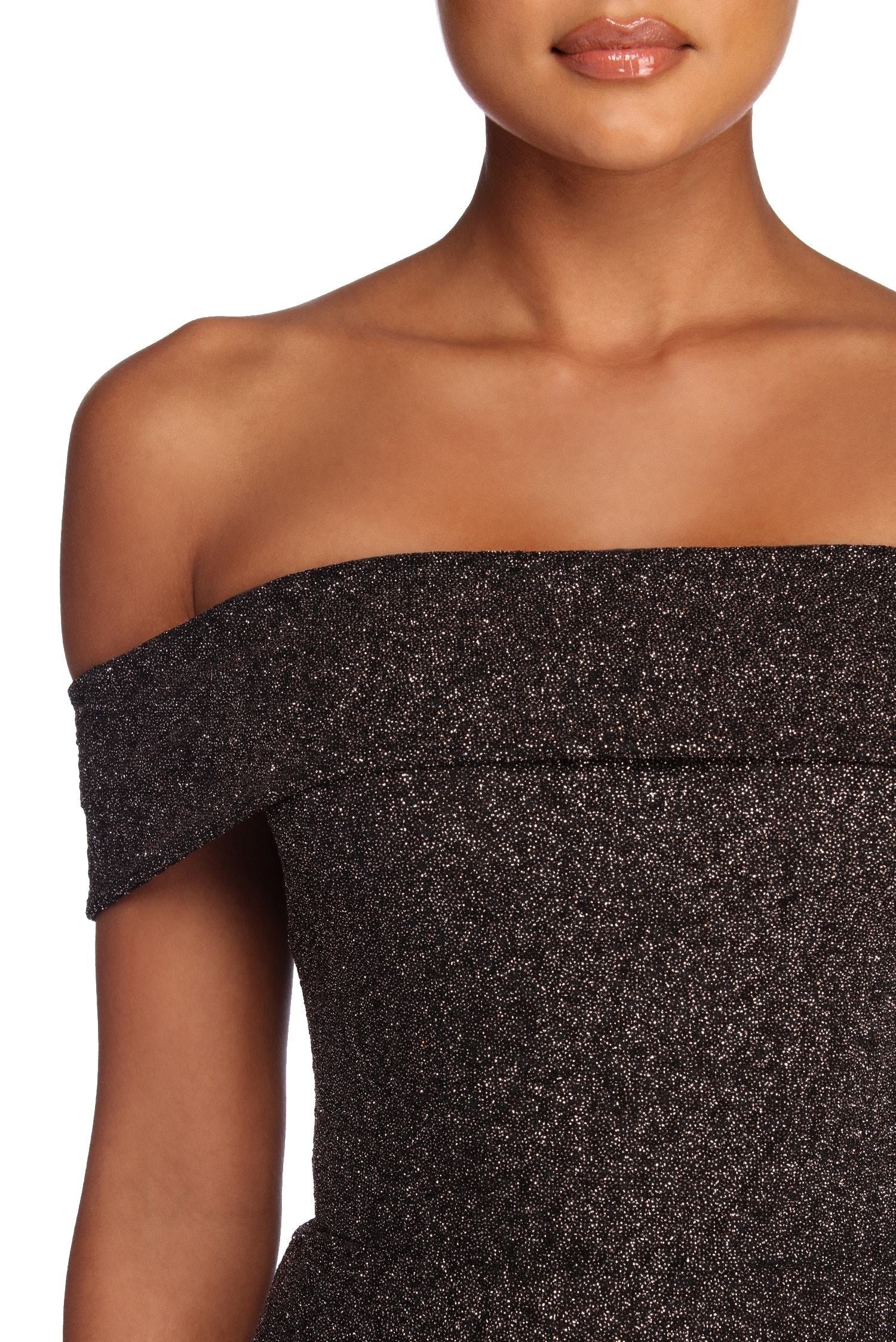 Brooklyn Formal Glitter Dress - Fashionpara