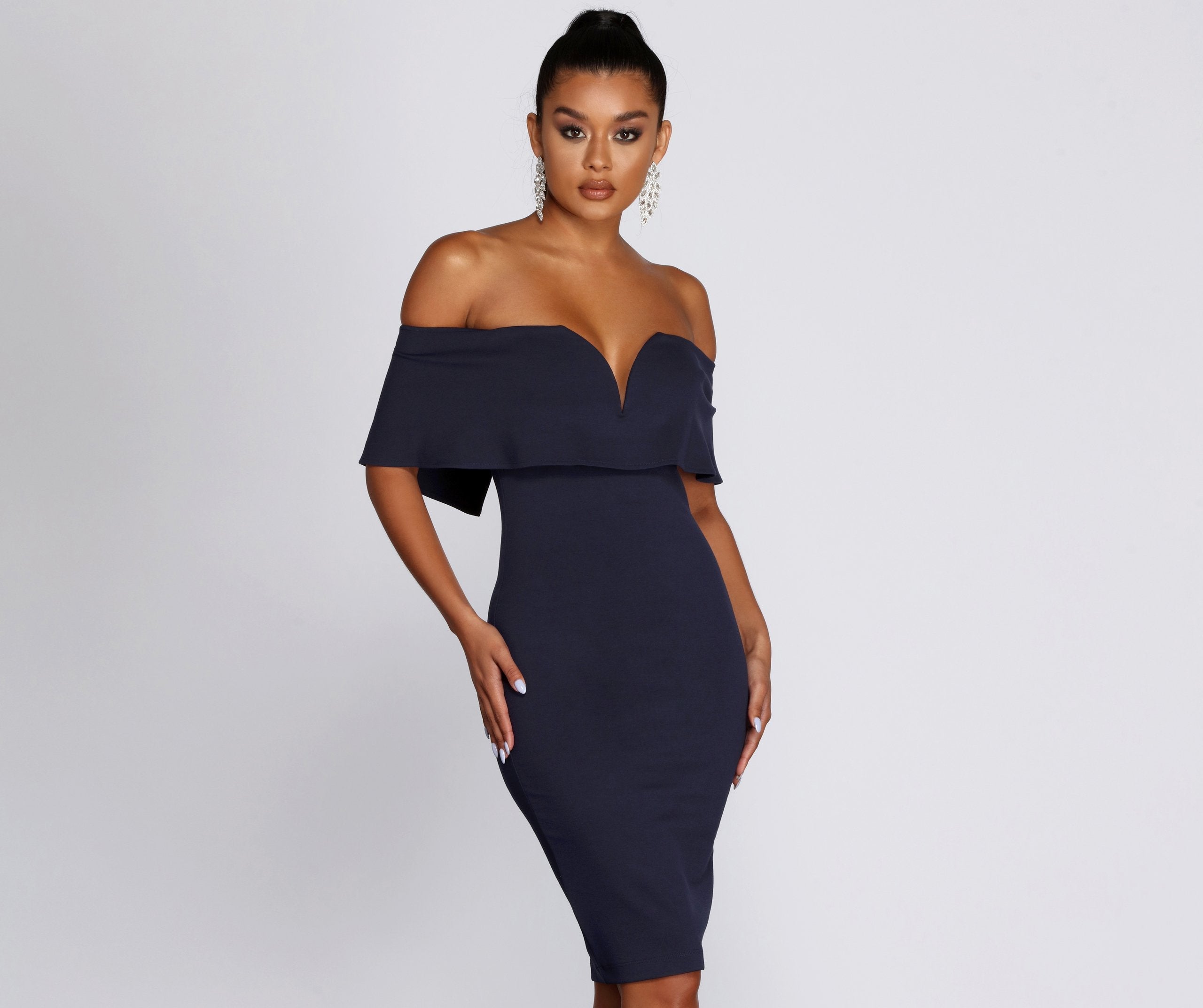 Outfit On Ponte Midi Dress - Fashionpara