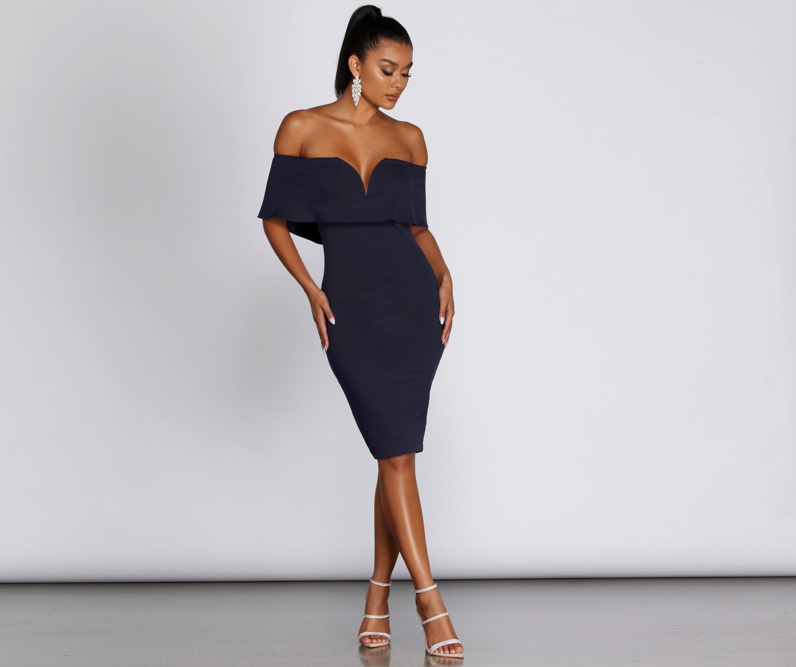 Outfit On Ponte Midi Dress - Fashionpara