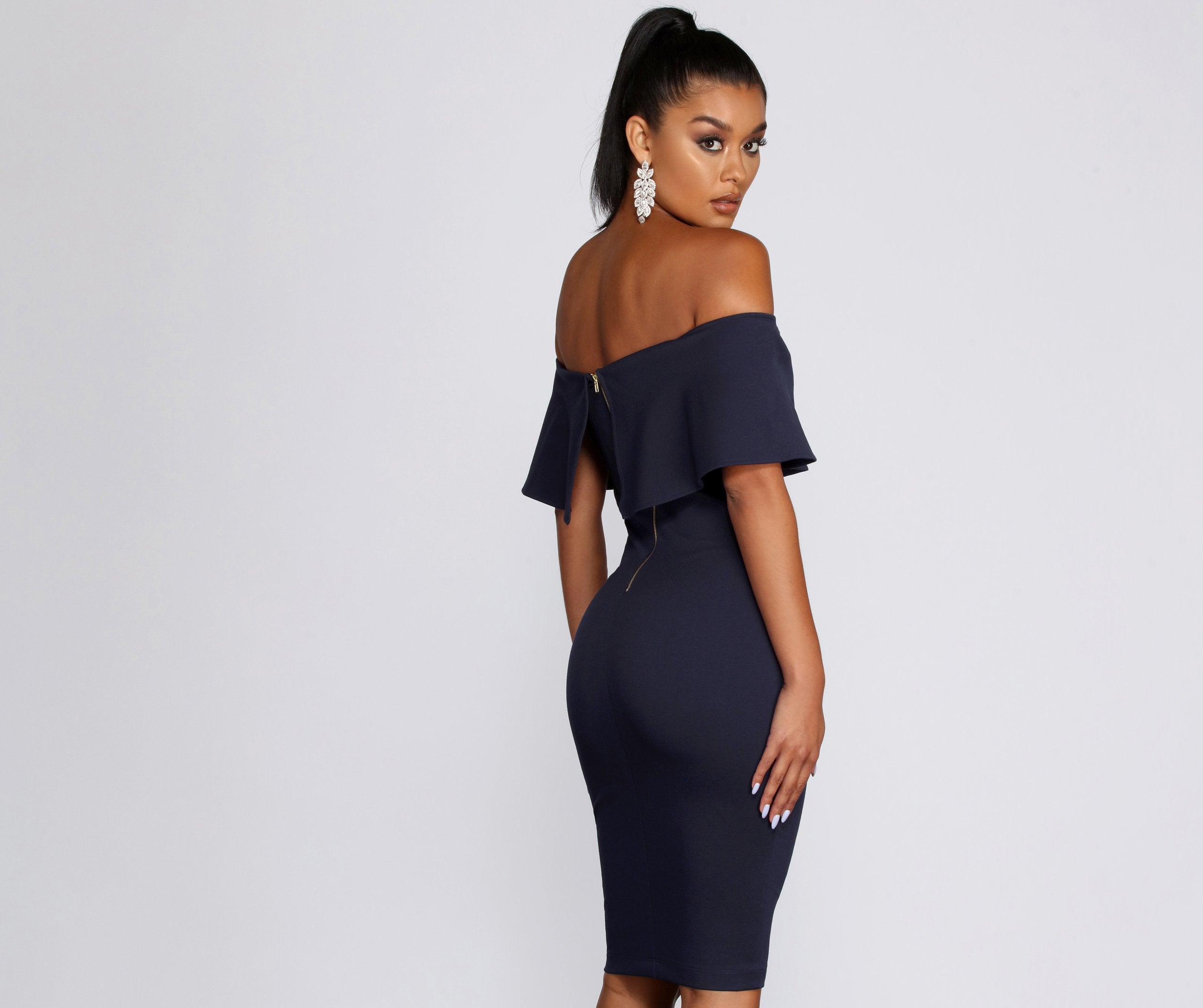 Outfit On Ponte Midi Dress - Fashionpara