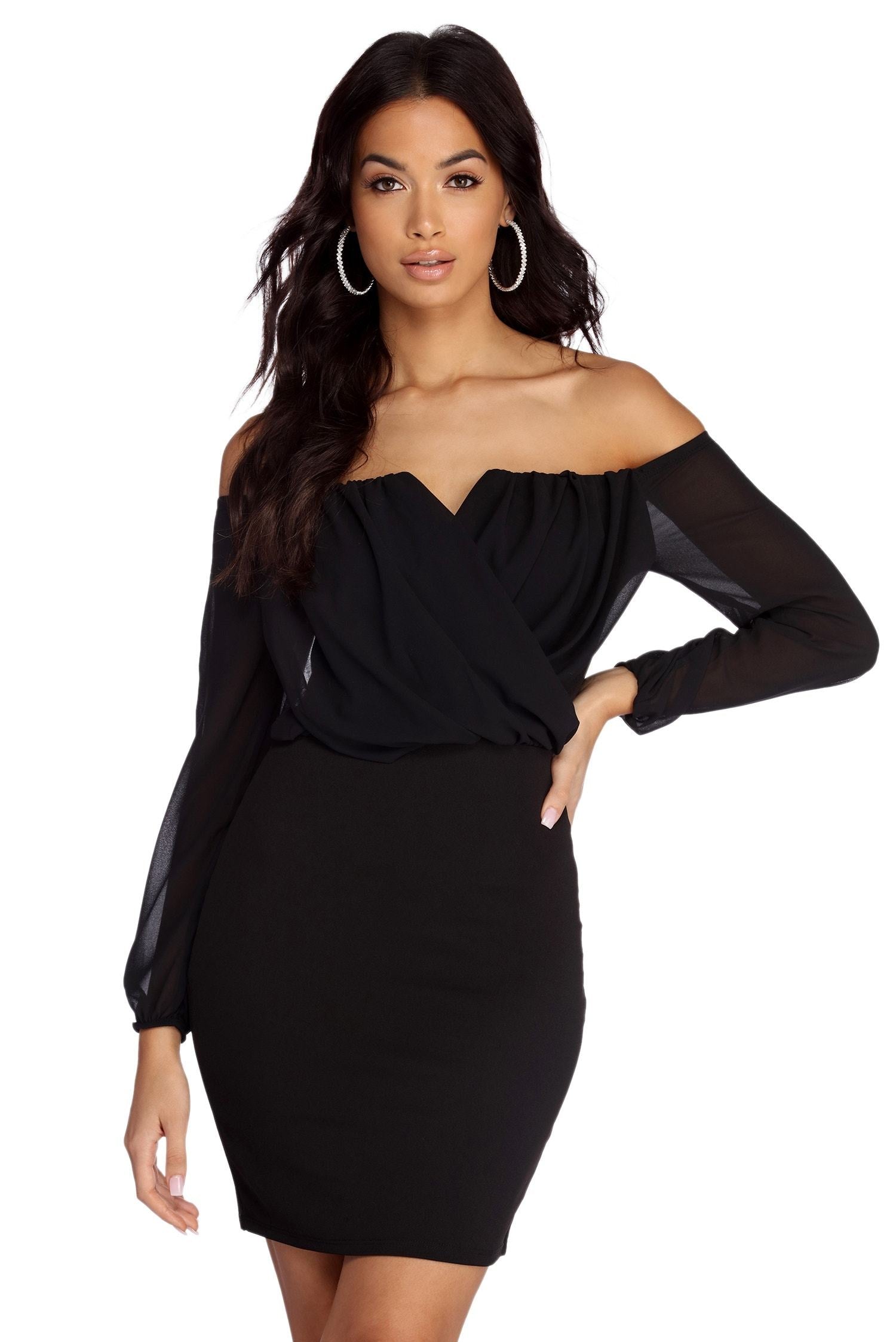 Shook In Chiffon Dress - Fashionpara