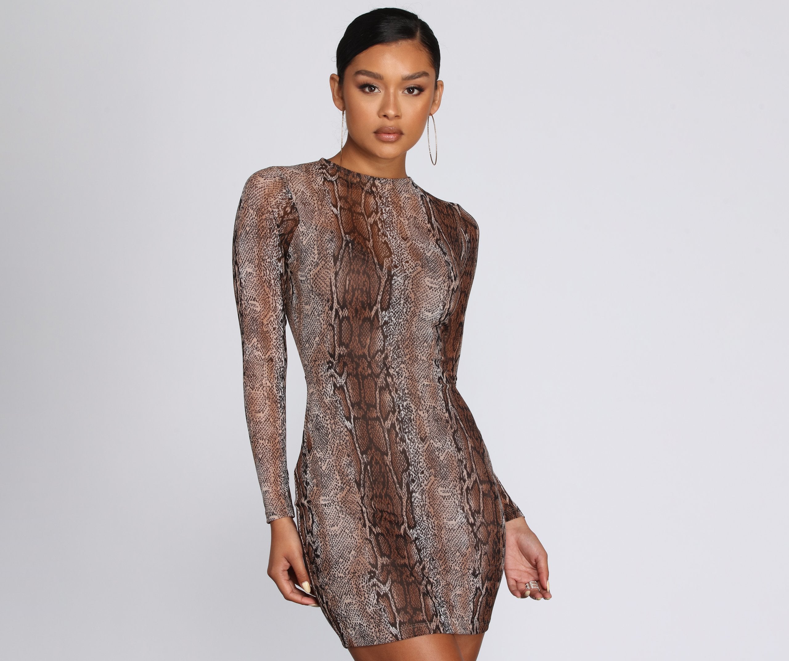 City Slither Mini Dress - Fashionpara