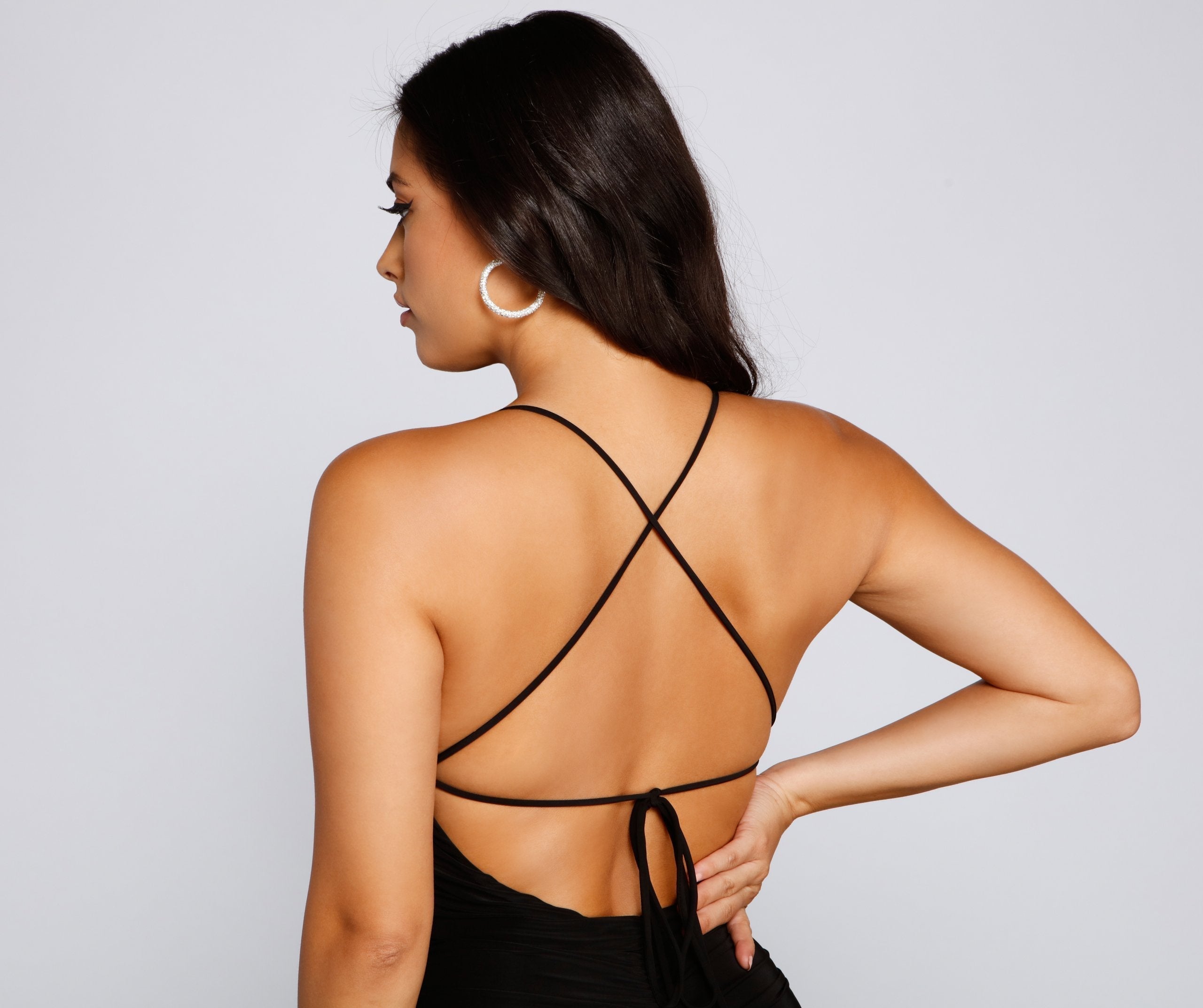 Sleek And Sultry X-Back Mini Dress Fashionpara