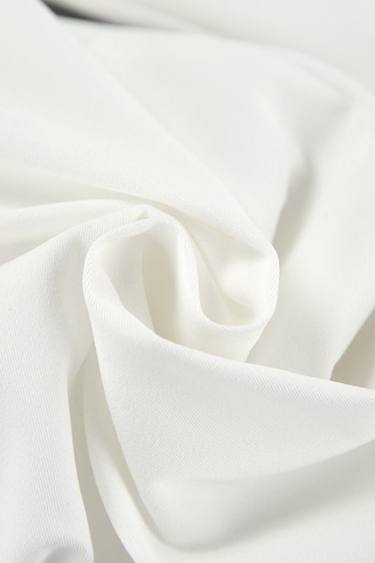 Off Shoulder Ruffled Satin Blouse