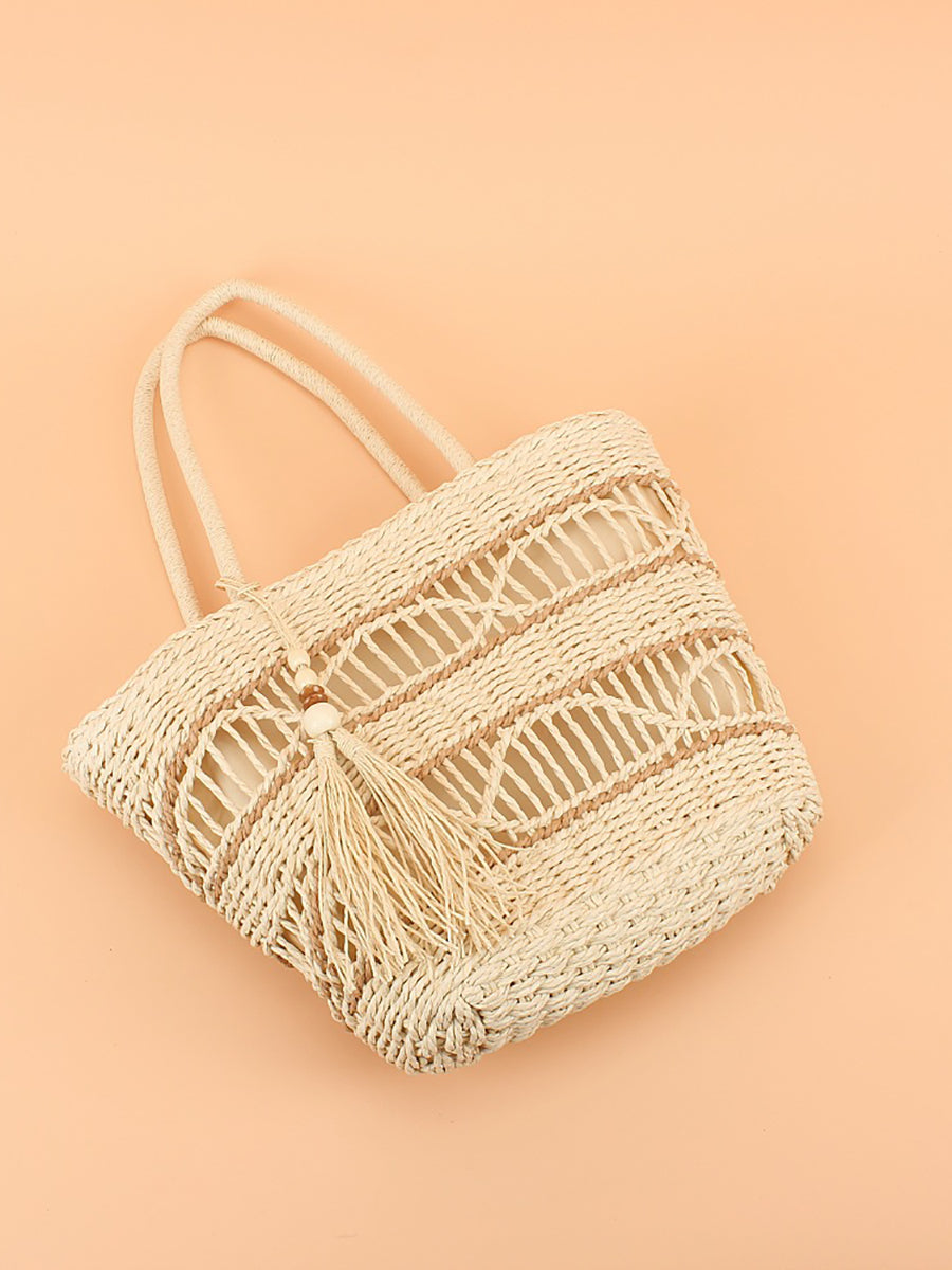 Weave Fashion Commuter Bag Straw Shoulder